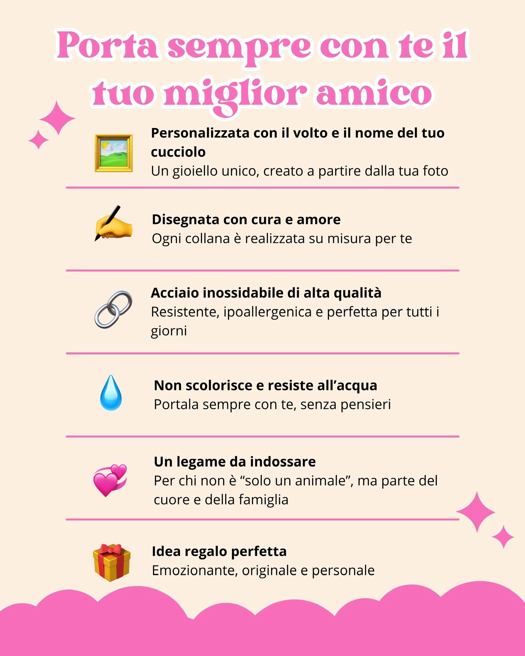 Il Tuo Pet Sempre con Te - Collana Personalizzata CandyPup™